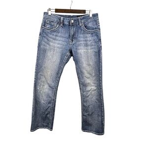 Axel Jeans Men's Size 32x32 Vintage Bootcut Medium Wash Distressed